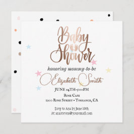 Sterren en stippen voor je prinses uitnodiging