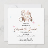 Sterren en stippen voor je prinses uitnodiging (Voorkant)