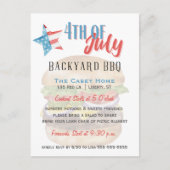 Sterren en strepen 4 juli achtertuin BBQ Briefkaart (Voorkant)