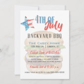 Sterren en strepen 4 juli achtertuin BBQ Kaart (Voorkant)
