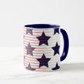 Sterren en strepen 4 juli Amerika Chic Mok (Voorkant rechts)
