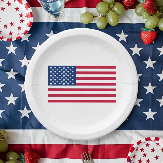 Sterren en strepen 4 juli Amerikaanse vlag Papieren Bordje