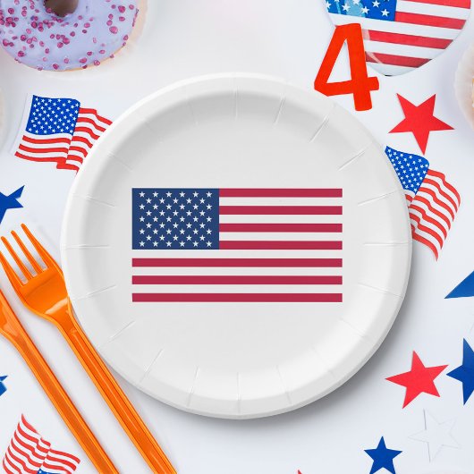 Sterren en strepen 4 juli Amerikaanse vlag Papieren Bordje