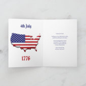 Sterren en strepen 4th Juli Onafhankelijkheidsdag  Kaart (Binnen)