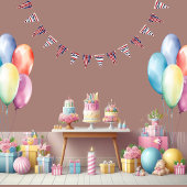 Sterren en strepen 4th Juli Rood Wit Blauw Verjaar Vlaggetjes