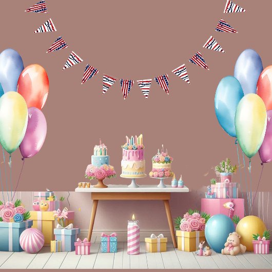 Sterren en strepen 4th Juli Rood Wit Blauw Verjaar Vlaggetjes