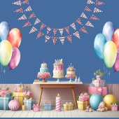 Sterren en strepen 4th Juli Rood Wit Blauw Verjaar Vlaggetjes