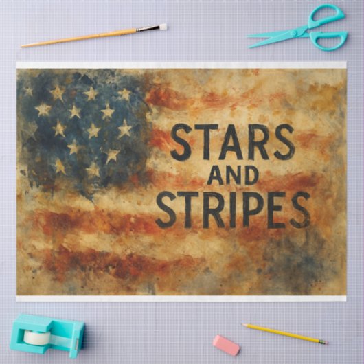 Sterren en strepen Abstracte Decoupage Papier (Craft)