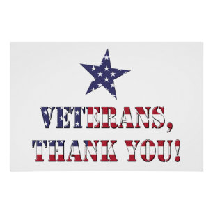 Sterren en strepen Amerikaanse Happy Veterans Day Perfect Poster