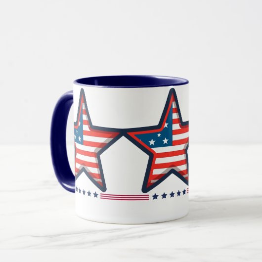 Sterren en strepen Amerikaanse Mok (Voorkant links)