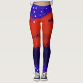 sterren en strepen, Amerikaanse patriottische ster Leggings (Voorkant)