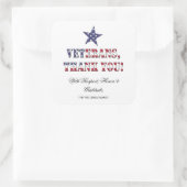 Sterren en strepen Amerikaanse veteranen Dank u Vierkante Sticker (Tas)