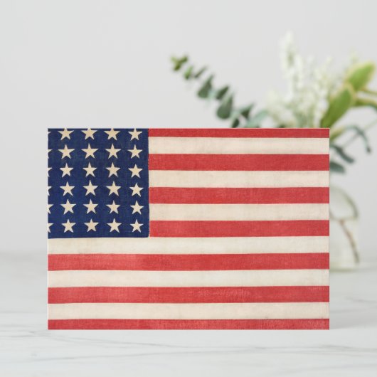  sterren en strepen Amerikaanse vlag Bedankkaart (Staand voorkant)