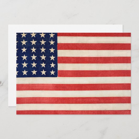  sterren en strepen Amerikaanse vlag Bedankkaart (Voorkant / Achterkant)