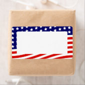 Sterren en Strepen Amerikaanse Vlag Juli 4 Etiket