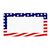 Sterren en Strepen Amerikaanse Vlag Juli 4 Etiket (Voorkant)