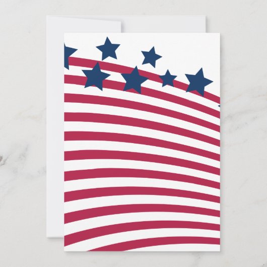 Sterren en Strepen Amerikaanse Vlag Memorial Day B Kaart (Achterkant)