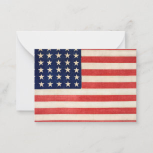 sterren en strepen Amerikaanse vlag Notitiekaartje