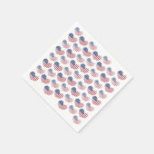 Sterren en strepen Amerikaanse vlag patriottisch Servet (Hoek)