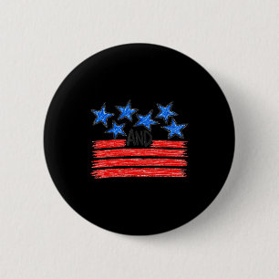 Sterren en strepen amerikaanse vlag patriottische ronde button 5,7 cm