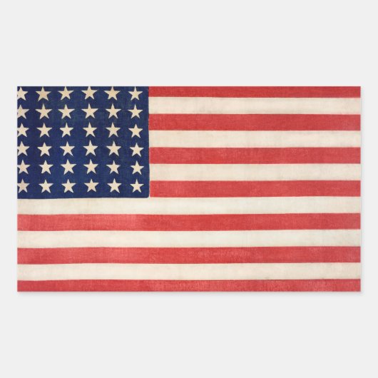 sterren en strepen Amerikaanse vlag Rechthoekige Sticker (Voorkant)