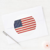  sterren en strepen Amerikaanse vlag Ronde Sticker (Envelop)