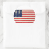  sterren en strepen Amerikaanse vlag Ronde Sticker (Tas)
