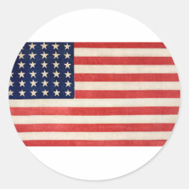 sterren en strepen Amerikaanse vlag Ronde Sticker