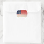  sterren en strepen Amerikaanse vlag Ronde Sticker (Tas)