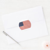  sterren en strepen Amerikaanse vlag Ronde Sticker (Envelop)