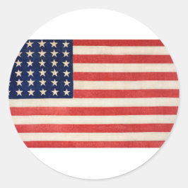 sterren en strepen Amerikaanse vlag Ronde Sticker