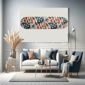 Sterren en Strepen Amerikaanse Vlag Rood Wit Blauw Persoonlijk Skateboard