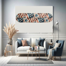 Sterren en Strepen Amerikaanse Vlag Rood Wit Blauw Persoonlijk Skateboard