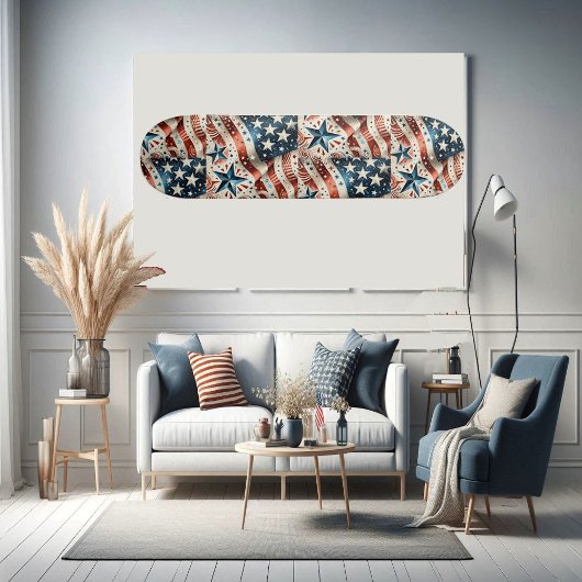 Sterren en Strepen Amerikaanse Vlag Rood Wit Blauw Persoonlijk Skateboard