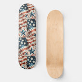 Sterren en Strepen Amerikaanse Vlag Rood Wit Blauw Persoonlijk Skateboard (Voorkant)