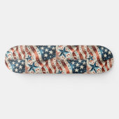 Sterren en Strepen Amerikaanse Vlag Rood Wit Blauw Persoonlijk Skateboard (Horizontaal)