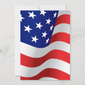 Sterren en strepen Amerikaanse vlaggenuitnodiginge Kaart (Achterkant)
