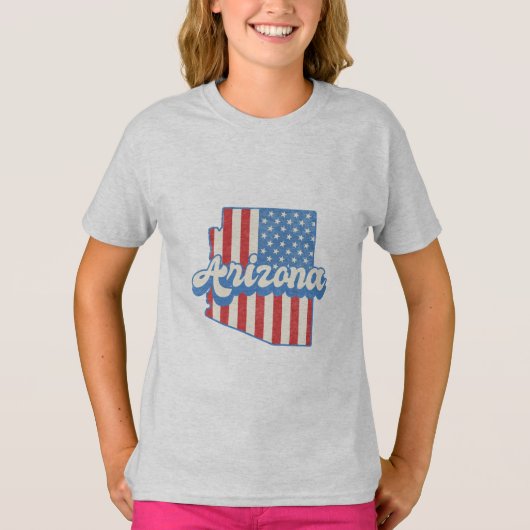 Sterren en strepen Arizona Silhouet T-shirt (Voorkant)