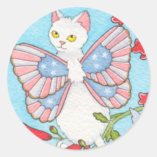 Sterren en strepen catterfly stickers (Voorkant)