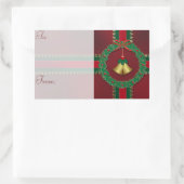 Sterren en strepen Christmas Gift Label Stickers (Tas)