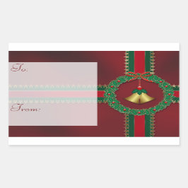 Sterren en strepen Christmas Gift Label Stickers