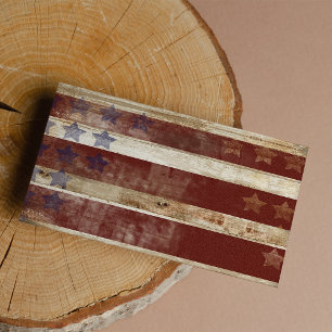  sterren en strepen dennenhouten patroon etiket