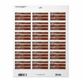 sterren en strepen dennenhouten patroon etiket (Full Sheet)