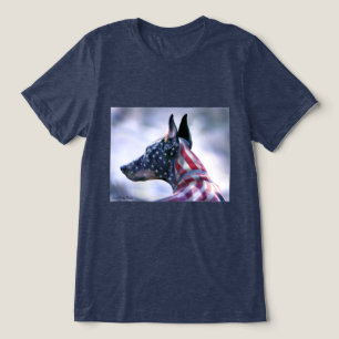 Sterren en strepen Doberman Pinscher Tri-Blend Shirt