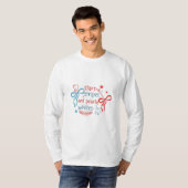 Sterren en strepen en parelwit 4 juli t-shirt (Voorkant volledig)