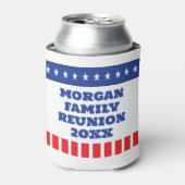 Sterren en strepen familiereünie blikjeskoeler (Blikje Voorkant)