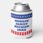 Sterren en strepen familiereünie blikjeskoeler (Blikje Achterkant)