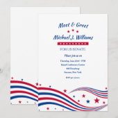 Sterren en strepen Fondsenwervingsuitnodiging Kaart (Voorkant / Achterkant)