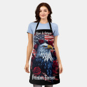 Sterren en strepen Freedom Forever USA Flag Eagle Schort (Gedragen)