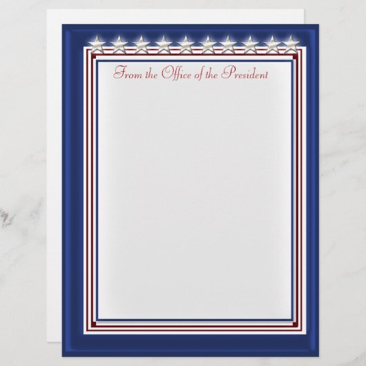 Sterren en strepen (gepersonaliseerd plakboek papi gepersonaliseerd briefhoofd (Voorkant / Achterkant)